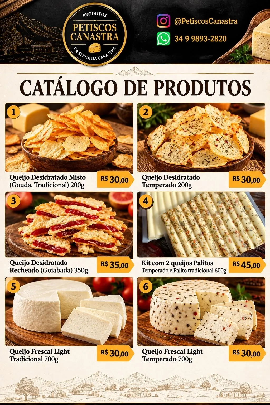 Catálogo de Produtos — desidratados, palitos e frescal light