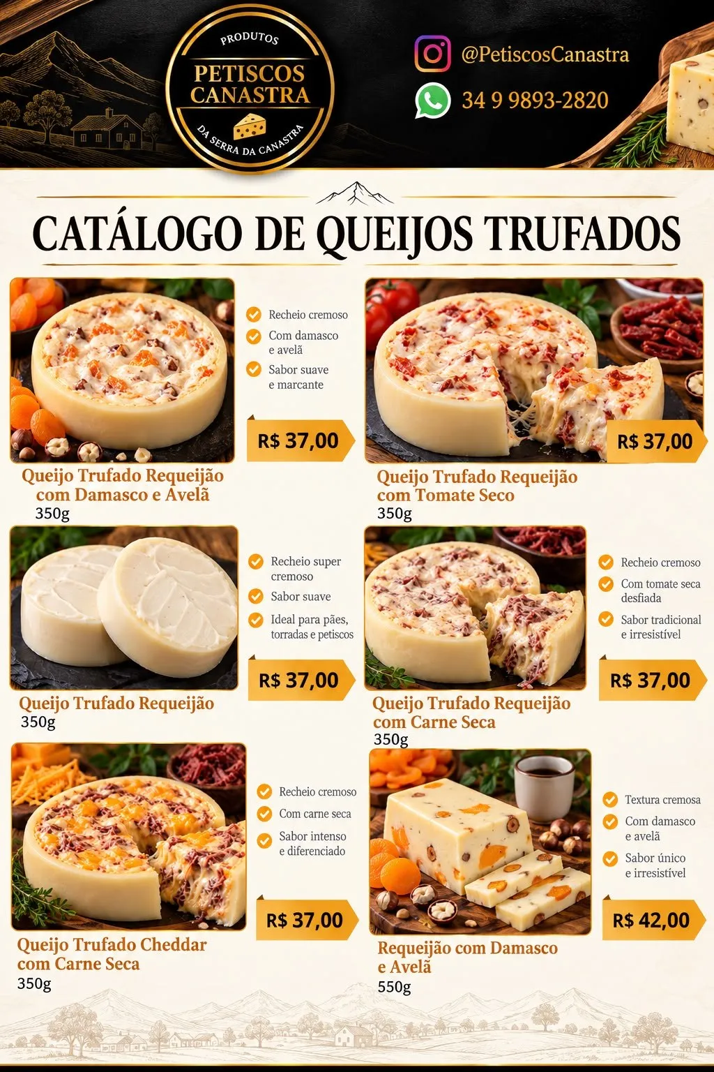 Catálogo de Queijos Trufados