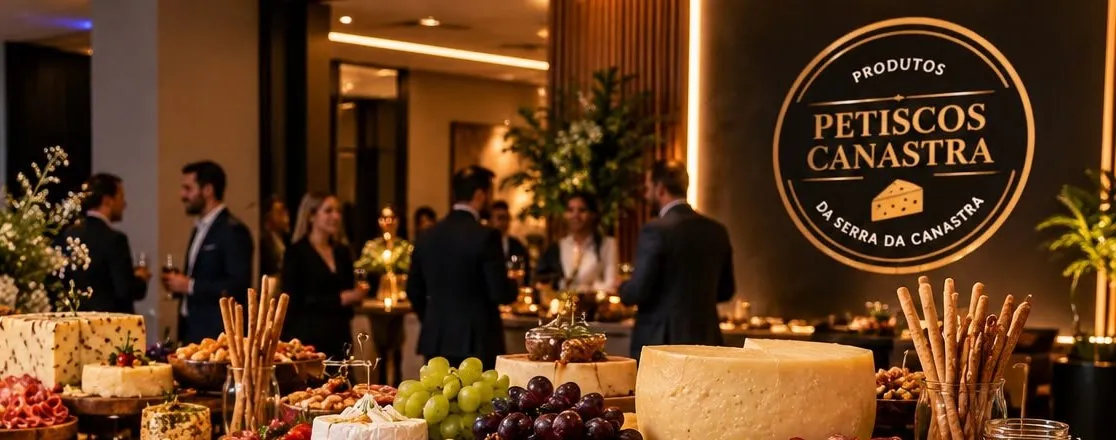 Convidados em volta do buffet